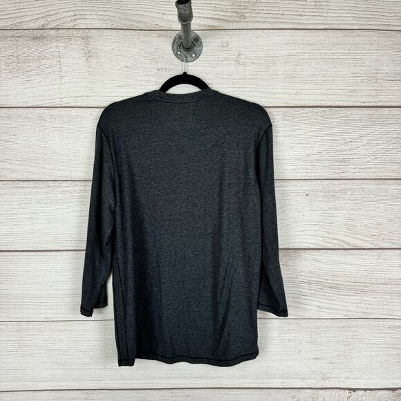 Under Armour Project Rock Men's Charcoal 3/4 Sleeve Henley Tee Size Medium - Picture 7 of 7